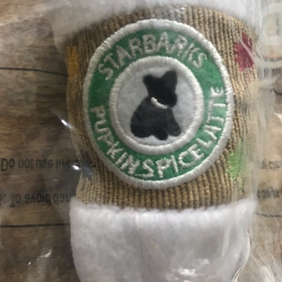 3/$15 Starbarks Coffee Pumpkin Spice Latte Dog Toy - Picture 8 of 8
